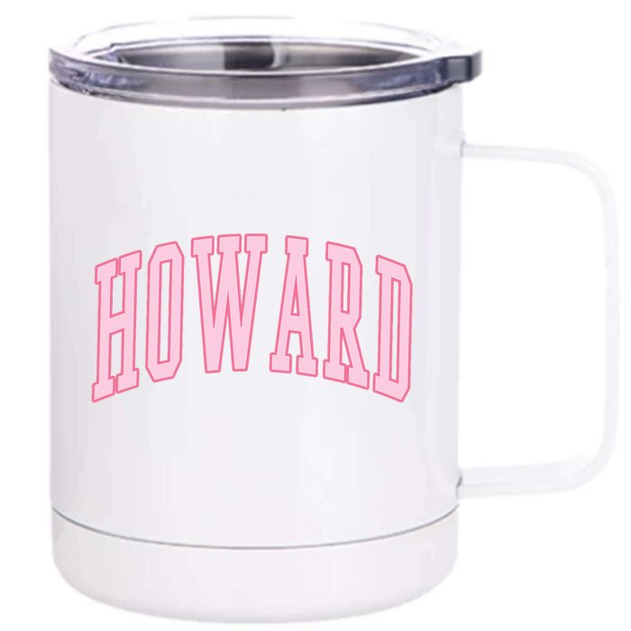 Howard Vintage Preppy Varsity Sports Front & Back 12oz Stainless Steel Tumbler Cup