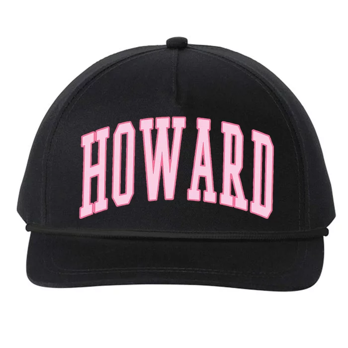 Howard Vintage Preppy Varsity Sports Snapback Five-Panel Rope Hat