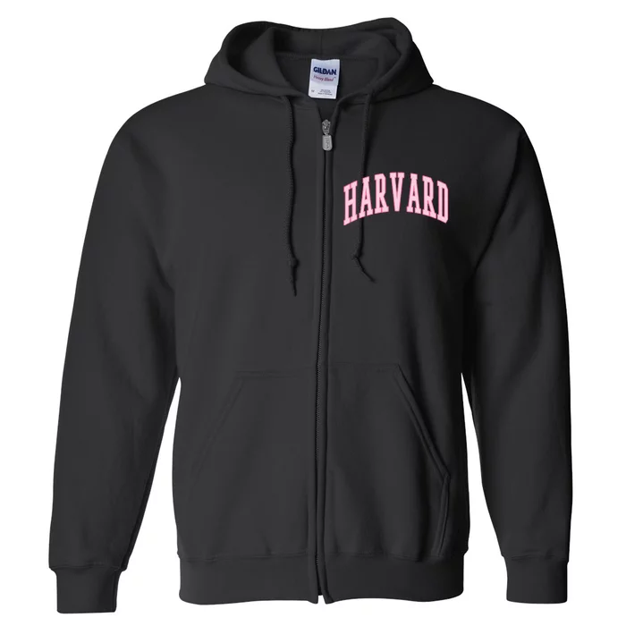 H.A.R.V.A.R.D Vintage Preppy Varsity Sports Full Zip Hoodie