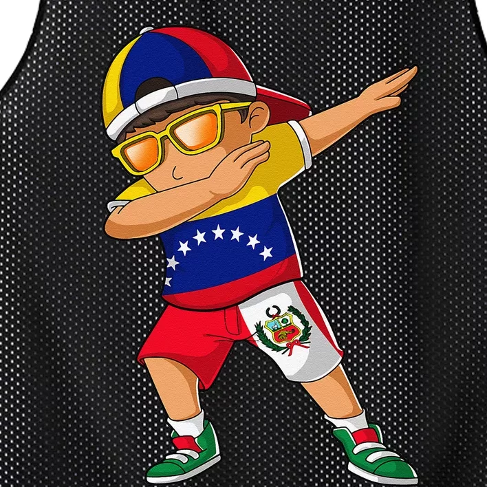 Half Venezuelan Peruvian Venezuela Peru Flag Mesh Reversible Basketball Jersey Tank