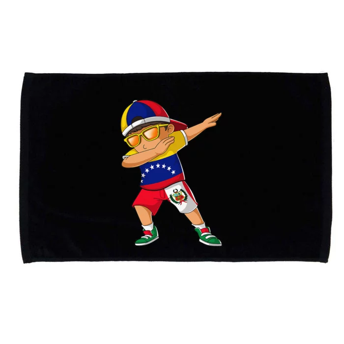 Half Venezuelan Peruvian Venezuela Peru Flag Microfiber Hand Towel