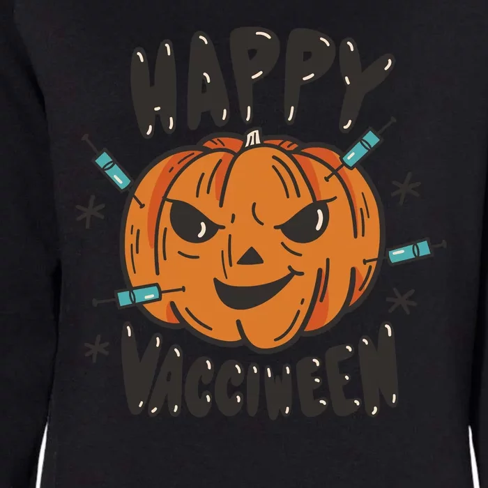 Happy Vacciween Pumpkin Womens California Wash Sweatshirt