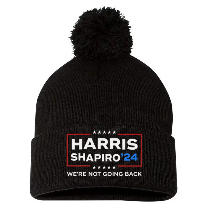 Harrisshapiro24 Vice President Kamala Harris 2024 Election Pom Pom 12in Knit Beanie