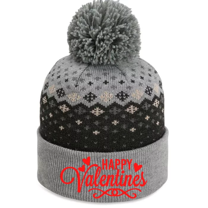 Happy Valentines Romantic Gift The Baniff Cuffed Pom Beanie