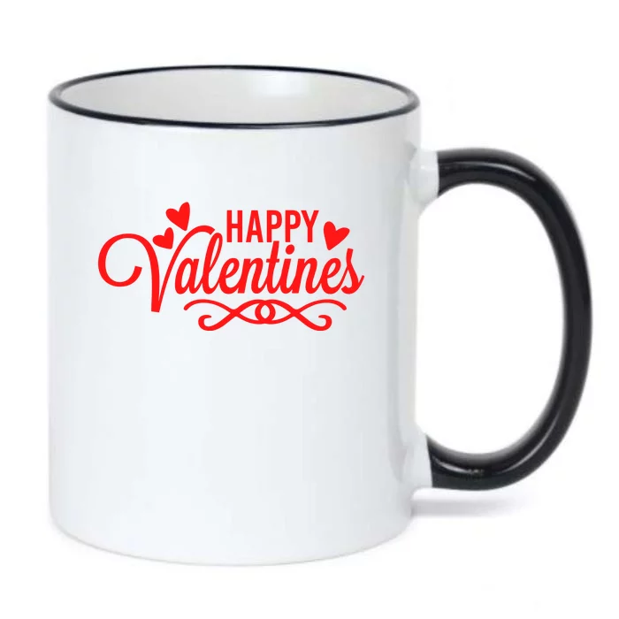 Happy Valentines Romantic Gift Black Color Changing Mug