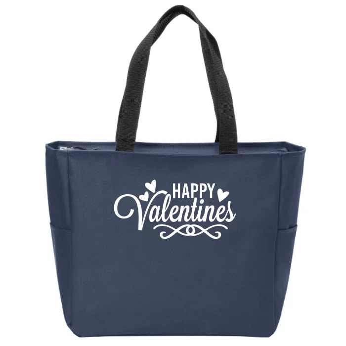 Happy Valentines Romantic Gift Zip Tote Bag