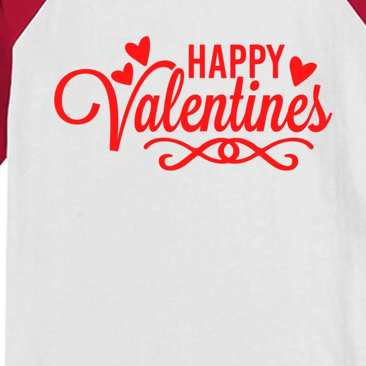 Happy Valentines Romantic Gift Kids Colorblock Raglan Jersey