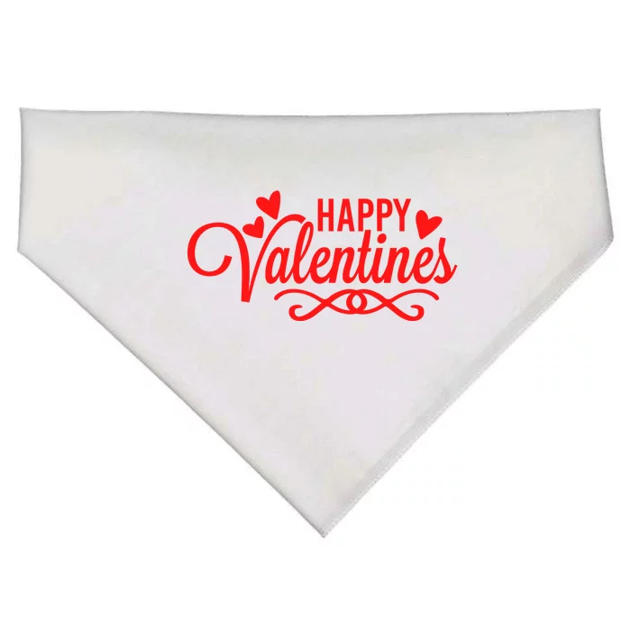 Happy Valentines Romantic Gift USA-Made Doggie Bandana