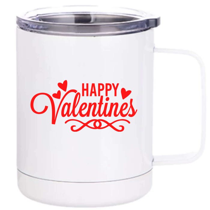 Happy Valentines Romantic Gift Front & Back 12oz Stainless Steel Tumbler Cup