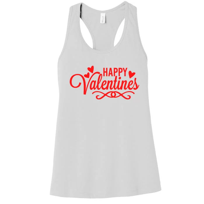 Happy Valentines Romantic Gift Women's Racerback Tank