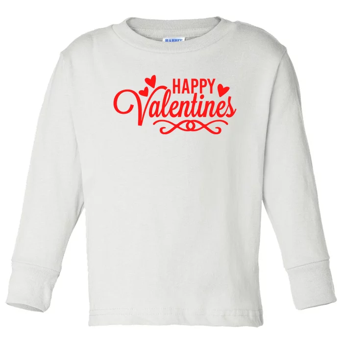 Happy Valentines Romantic Gift Toddler Long Sleeve Shirt