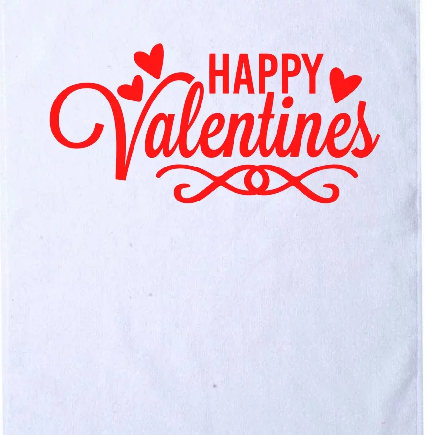 Happy Valentines Romantic Gift Platinum Collection Golf Towel