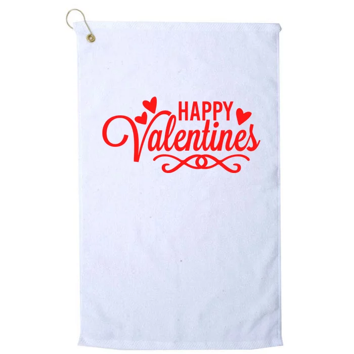 Happy Valentines Romantic Gift Platinum Collection Golf Towel