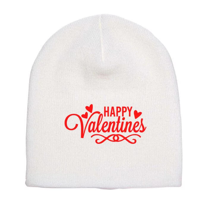 Happy Valentines Romantic Gift Short Acrylic Beanie