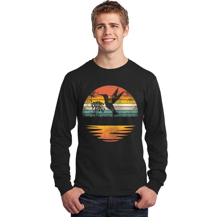 Hummingbird Vintage Sunset Hummingbirds Tall Long Sleeve T-Shirt