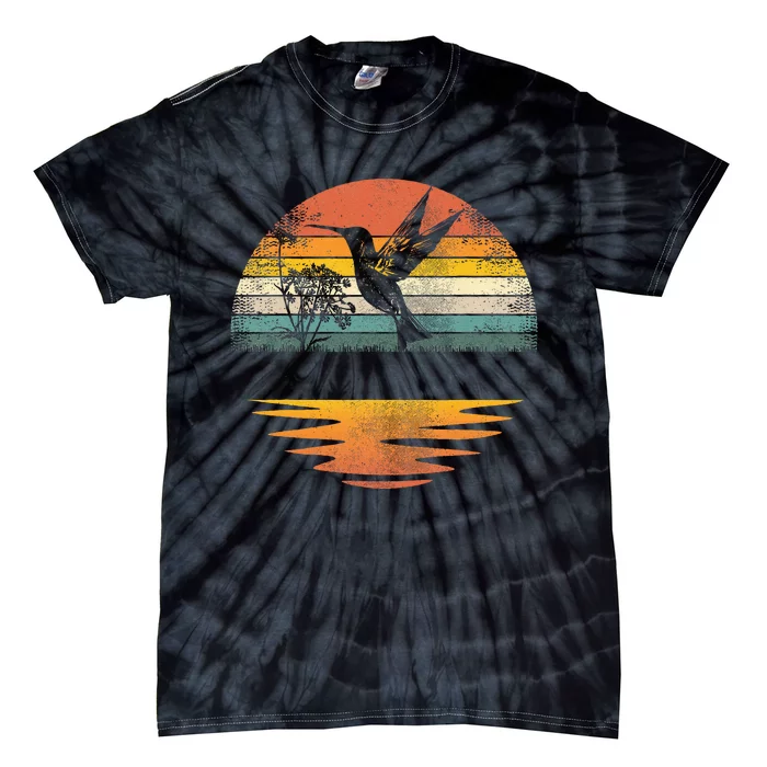 Hummingbird Vintage Sunset Hummingbirds Tie-Dye T-Shirt