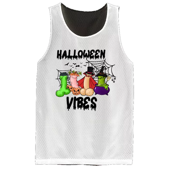 Halloween Vibes Sarcastic Adults Sex Joke Mesh Reversible Basketball Jersey Tank