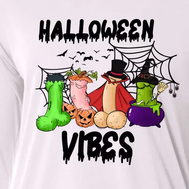 Halloween Vibes Sarcastic Adults Sex Joke Cooling Performance Long Sleeve Crew