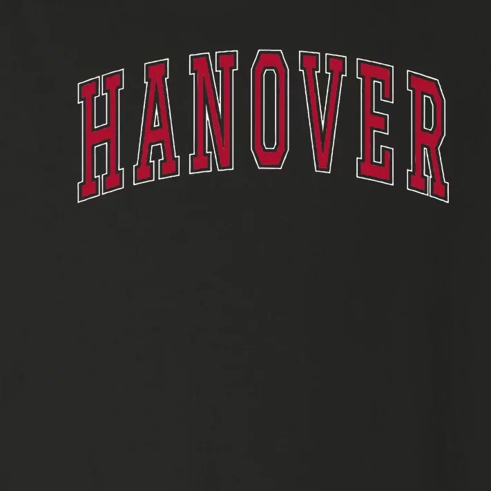 Hanover Virginia Souvenir College Style Red Text Toddler Long Sleeve Shirt