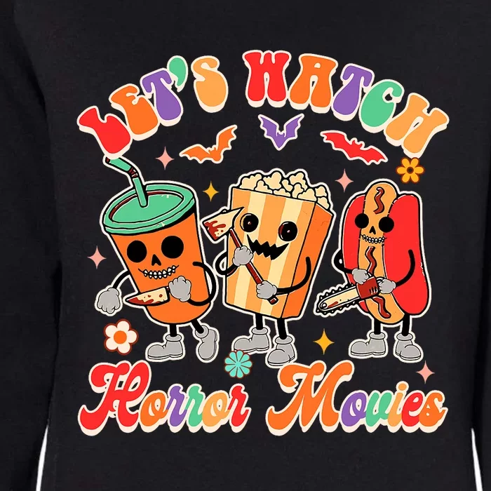 Halloween Vibes Spooky Vibes Funny Lets Watch Horror Movies Womens California Wash Sweatshirt