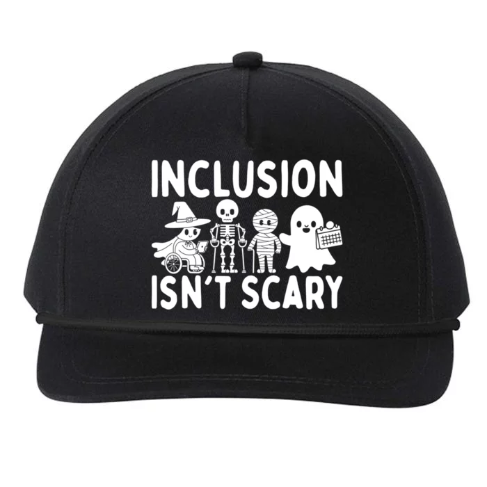 Halloween Vibes Slp Squad Sped Teacher Inclusion IsnT Scary Snapback Five-Panel Rope Hat