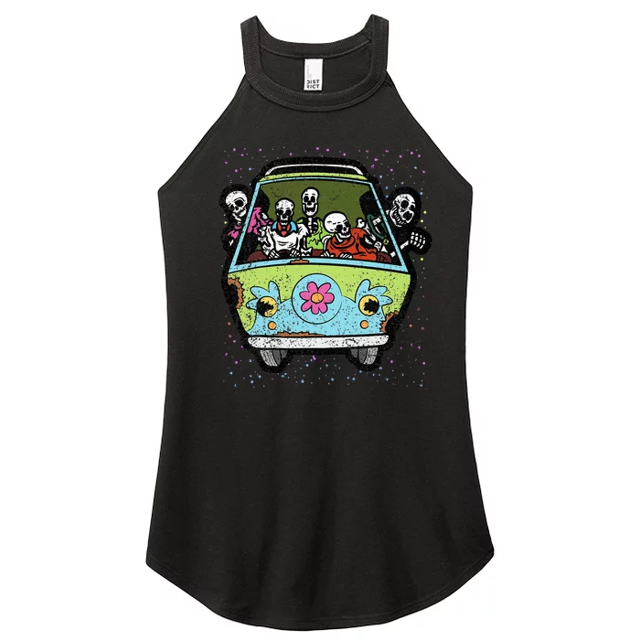 Hippie Van Skeleton Halloween Costume Retro Bones Women’s Perfect Tri Rocker Tank