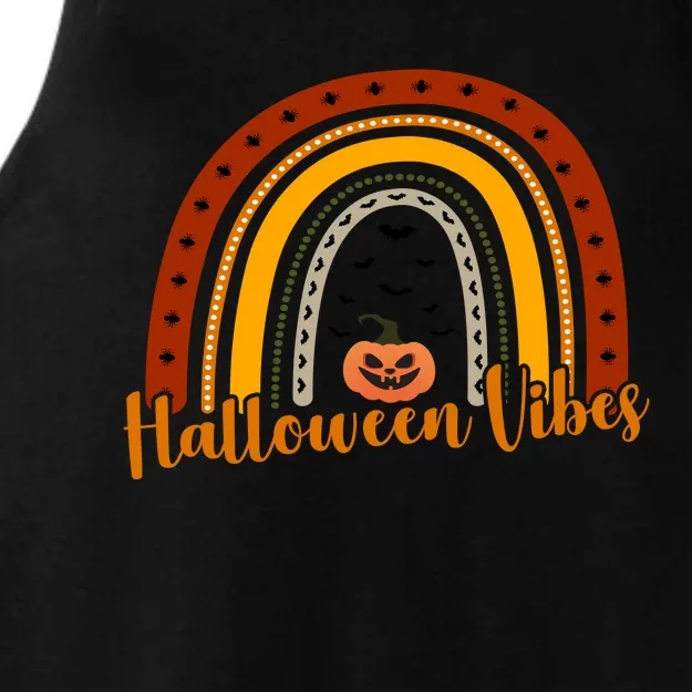 Halloween Vibes Spooky Rainbow Ladies Tri-Blend Wicking Tank