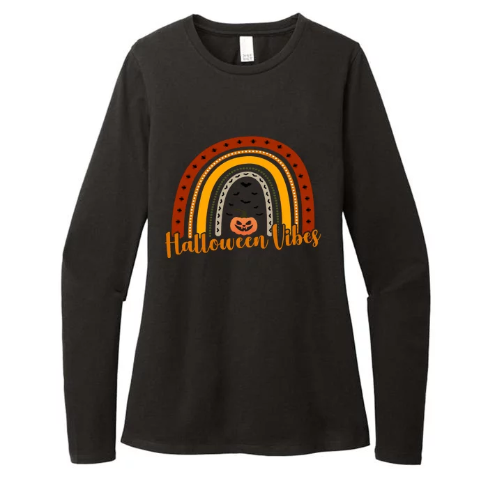 Halloween Vibes Spooky Rainbow Womens CVC Long Sleeve Shirt