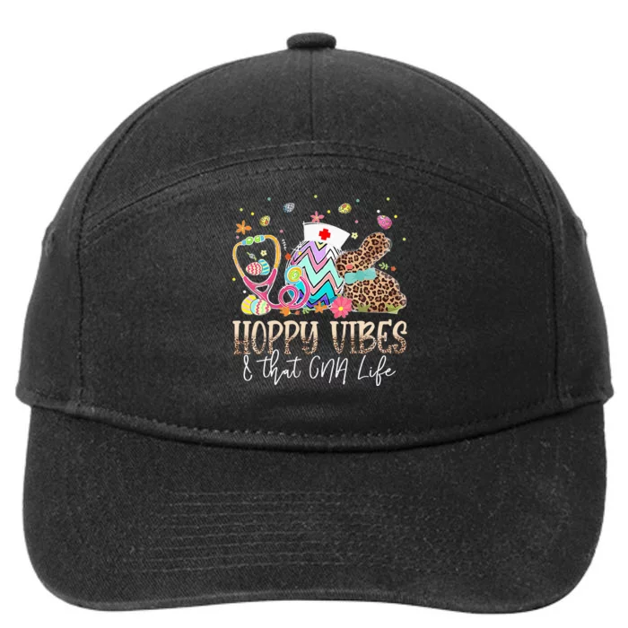 Hoppy Vibes & That CNA Life Easter Day Bunny 7-Panel Snapback Hat