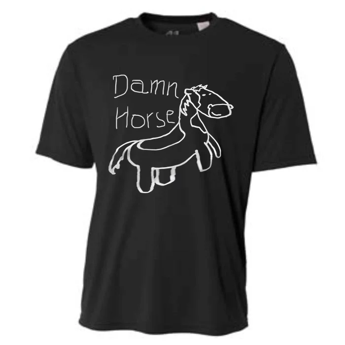 Horse Video Twitter Damn Horse Cooling Performance Crew T-Shirt