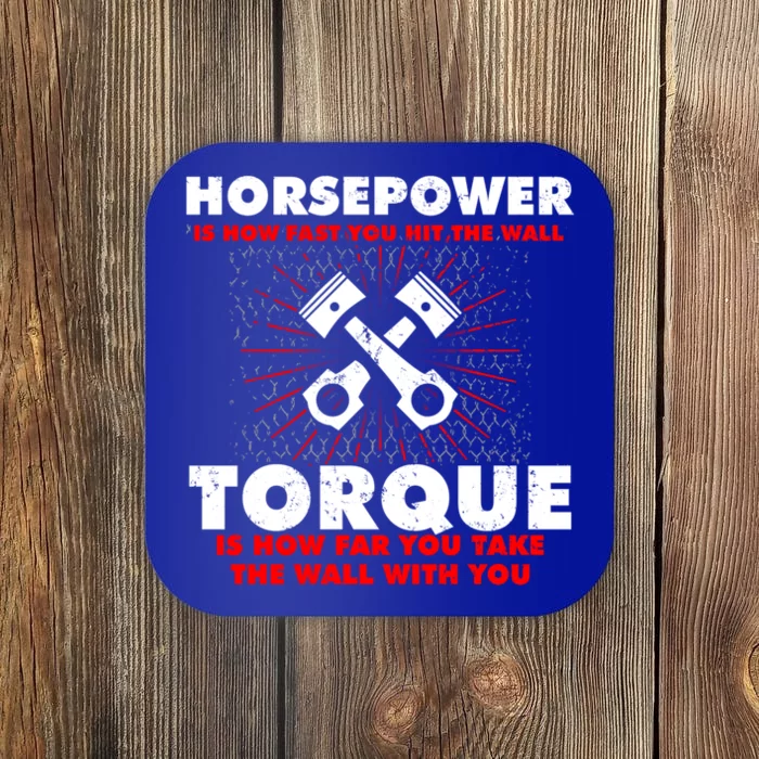 Horsepower Vs Torque Diesel Car Mechanic Funny Gift Coaster