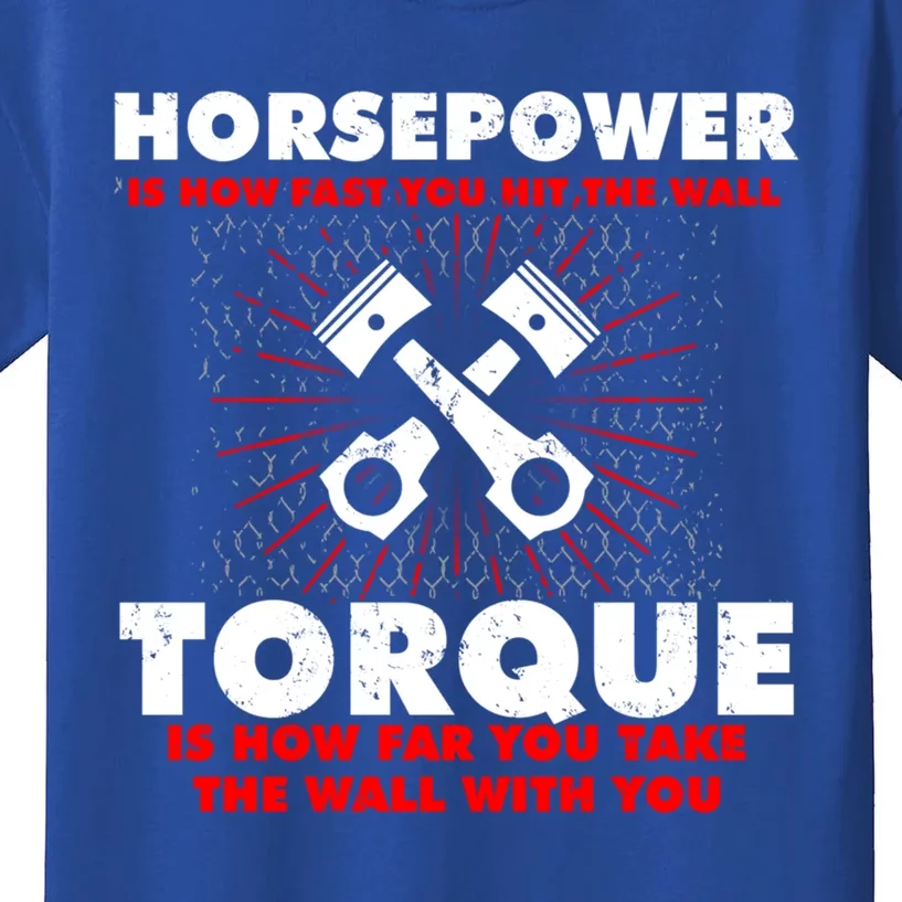 Horsepower Vs Torque Diesel Car Mechanic Funny Gift Kids T-Shirt