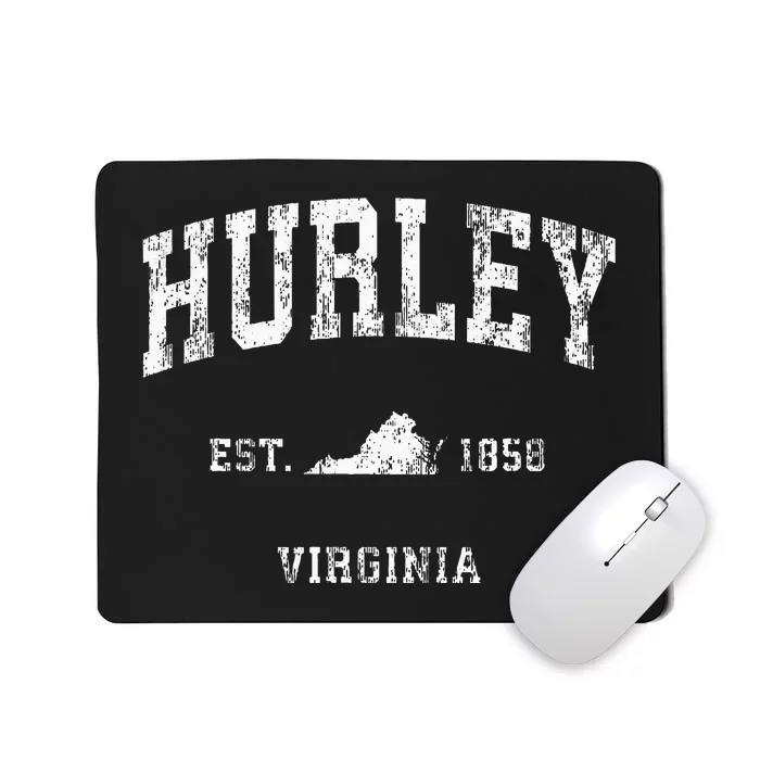 Hurley Virginia VA Vintage Athletic Sports Mousepad