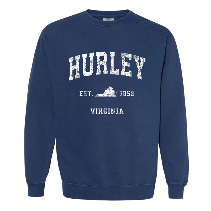 Hurley Virginia VA Vintage Athletic Sports Garment-Dyed Sweatshirt