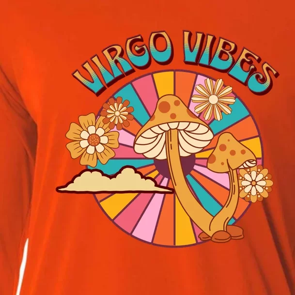 Hippie Virgo Vibes Zodiac Cool Gift Cooling Performance Long Sleeve Crew