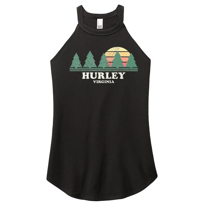 Hurley VA Vintage Throwback Retro 70s Design Women’s Perfect Tri Rocker Tank