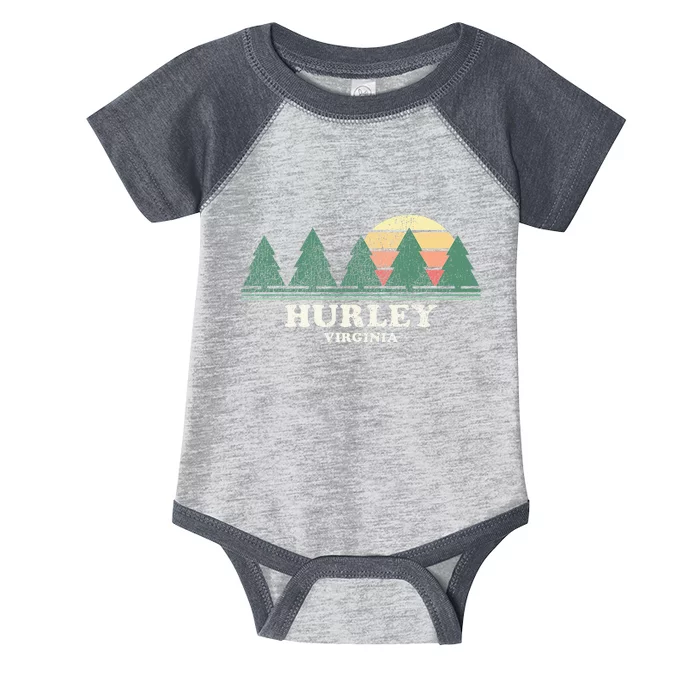 Hurley VA Vintage Throwback Retro 70s Design Infant Baby Jersey Bodysuit