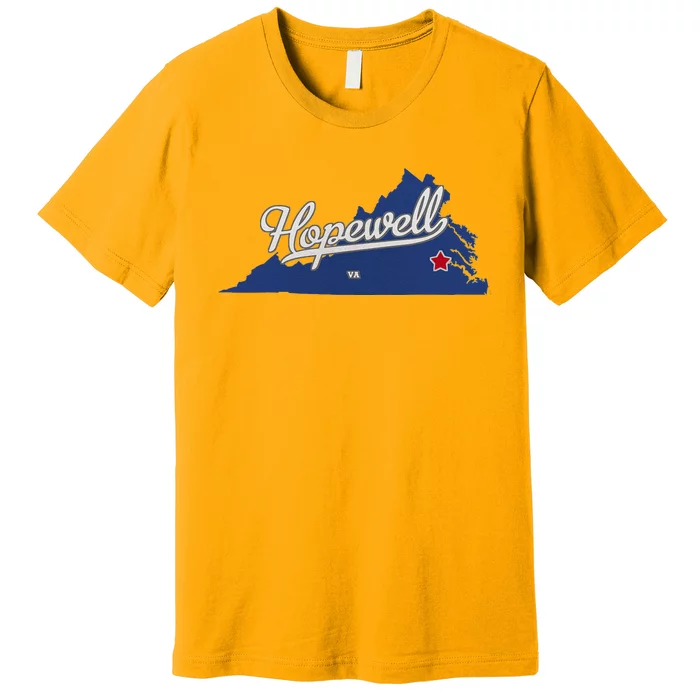 Hopewell Virginia Va Map Premium T-Shirt