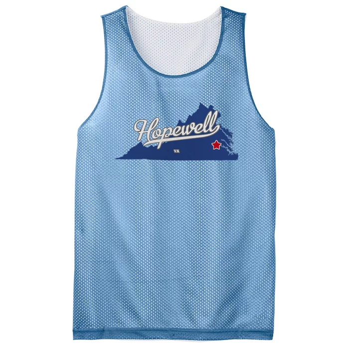 Hopewell Virginia Va Map Mesh Reversible Basketball Jersey Tank