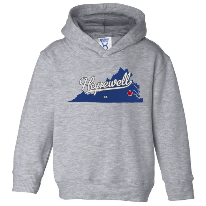 Hopewell Virginia Va Map Toddler Hoodie