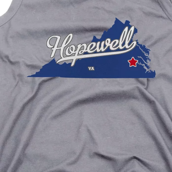 Hopewell Virginia Va Map Tank Top