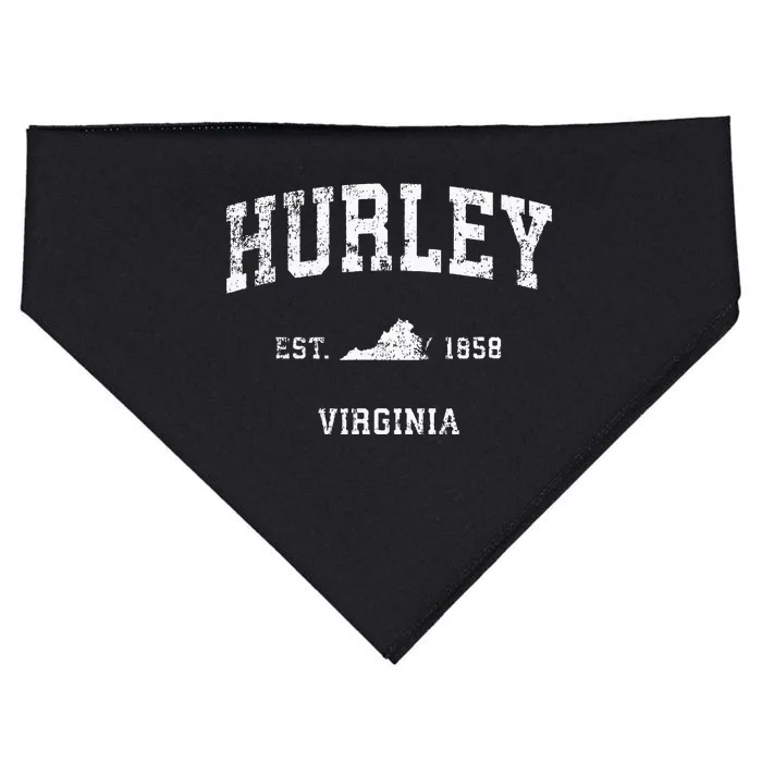 Hurley Virginia VA Vintage Athletic Sports Design USA-Made Doggie Bandana