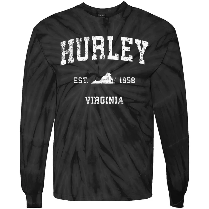 Hurley Virginia VA Vintage Athletic Sports Design Tie-Dye Long Sleeve Shirt