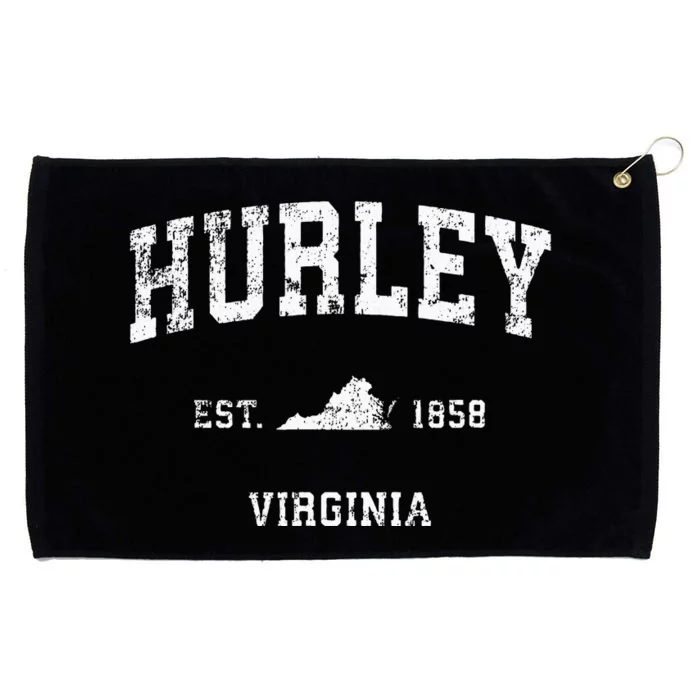 Hurley Virginia VA Vintage Athletic Sports Design Grommeted Golf Towel