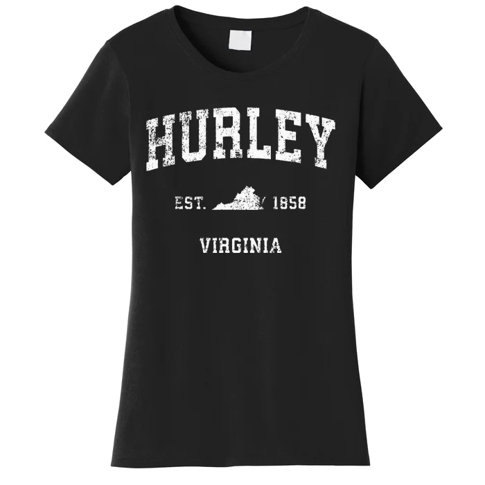 Hurley Virginia VA Vintage Athletic Sports Design Women's T-Shirt