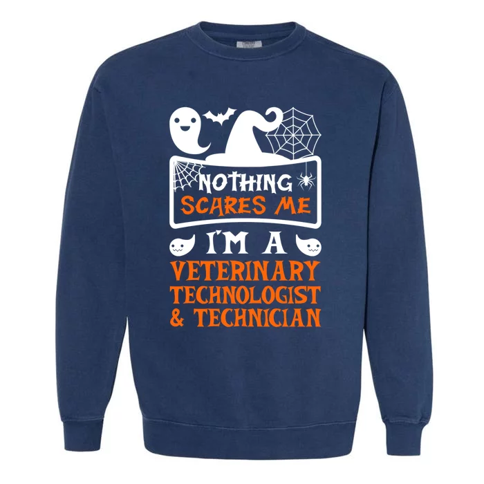 Halloween Vampire Veterinary Technologist And Technician Gift Garment-Dyed Sweatshirt