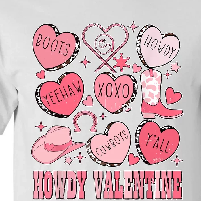 Howdy Valentine Western Valentines Cowgirl Tall T-Shirt