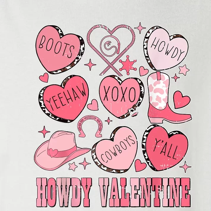 Howdy Valentine Western Valentines Cowgirl Toddler Long Sleeve Shirt