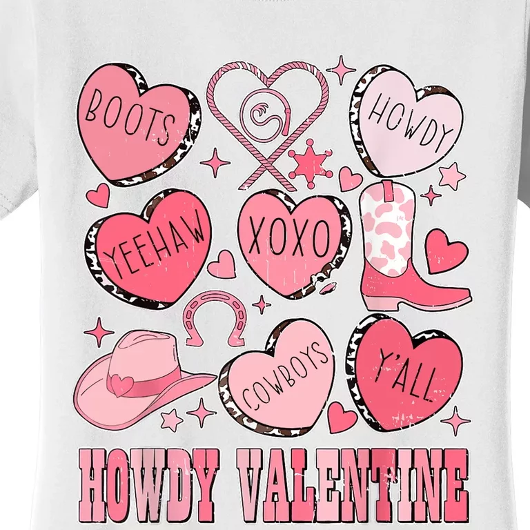 Howdy Valentine Western Valentines Cowgirl Women's T-Shirt