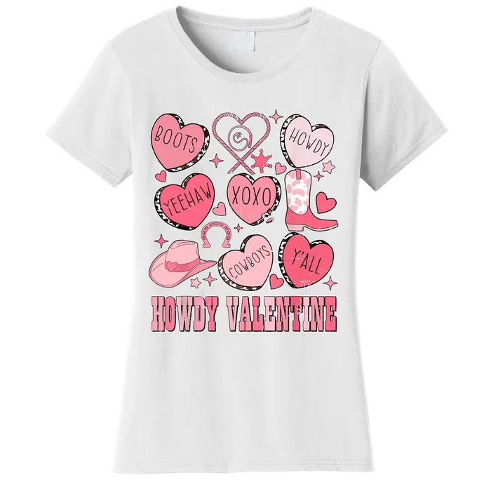 Howdy Valentine Western Valentines Cowgirl Women's T-Shirt